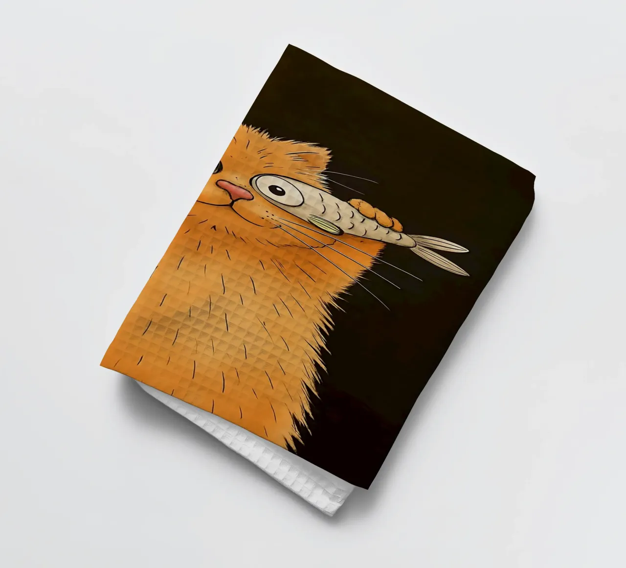 Chat orange aux yeux de poisson torchon de 🥝 KIWI STORE