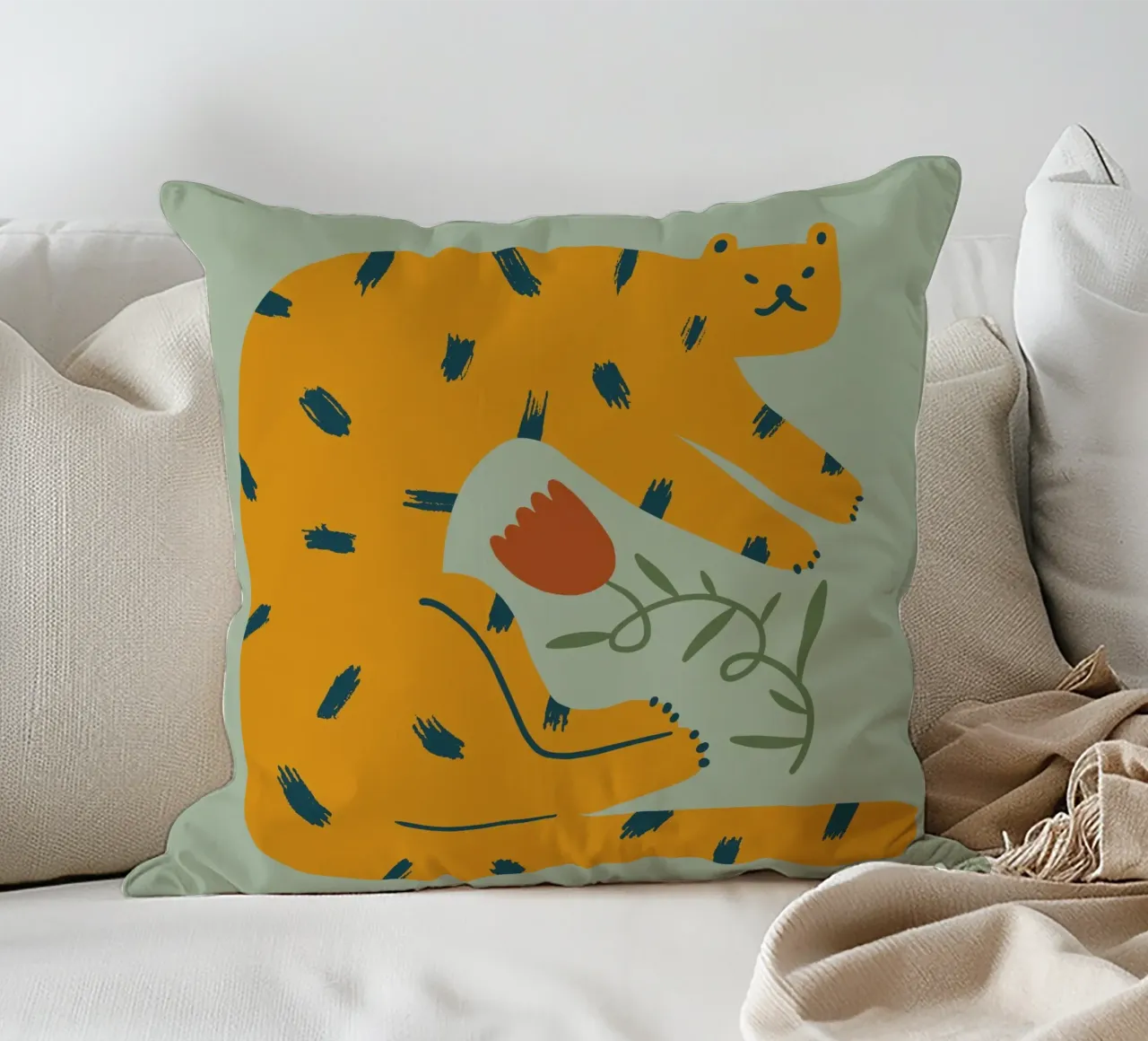 Tiny And Wild No 17 cuscino da treechild