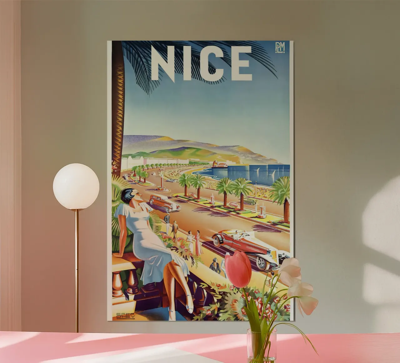 1935 Viaggio Nizza Francia poster da MisteryMachine