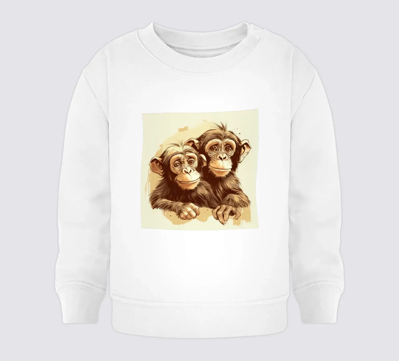 Retro Monkey Duo felpa neonato da Funny Animals