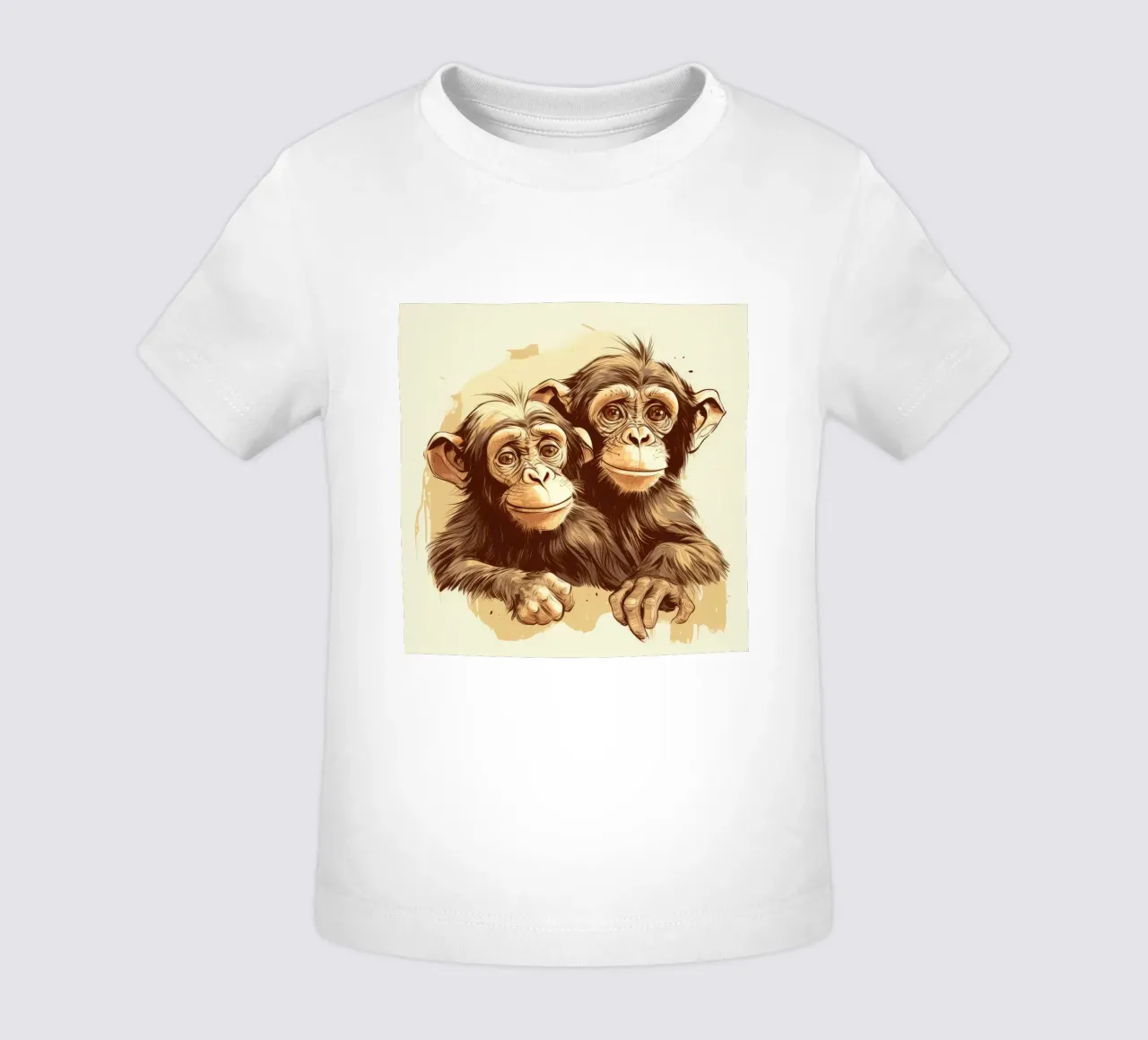 Retro Monkey Duo maglietta neonato da Funny Animals