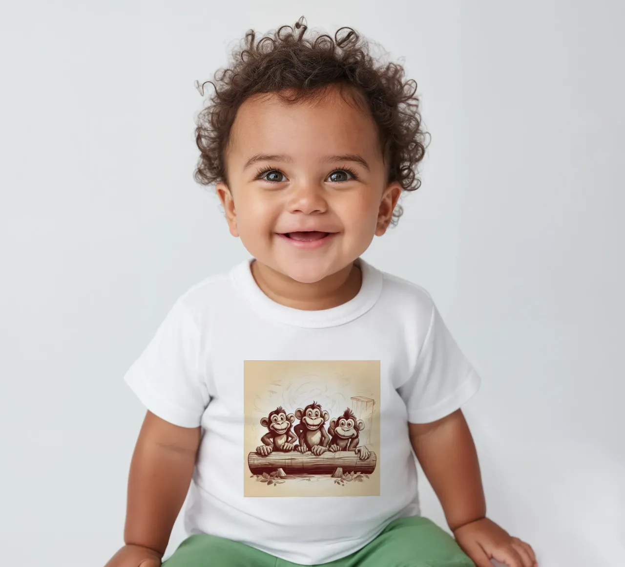 Retro Monkey Gang maglietta neonato da Funny Animals