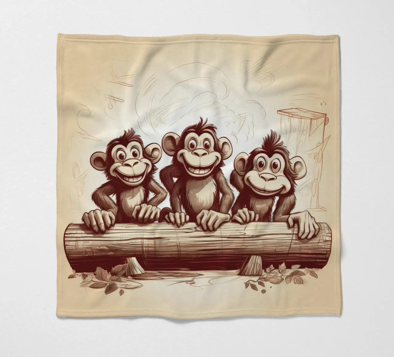 Retro Monkey Gang coperta in pile da Funny Animals