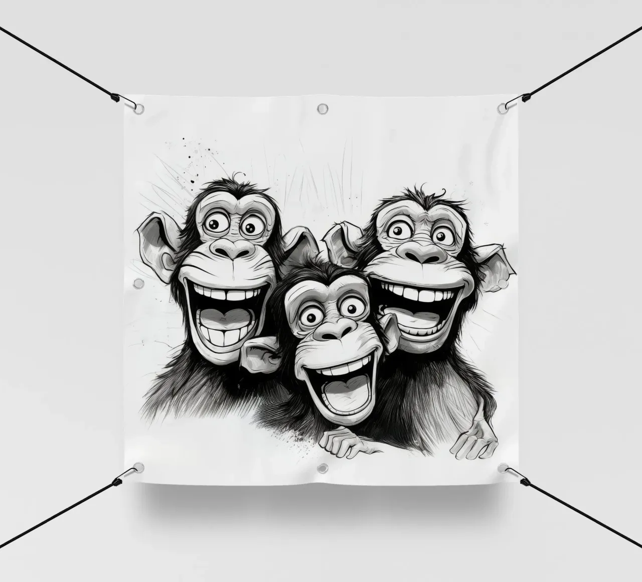 Retro Monkey Gang telo in pvc da Funny Animals