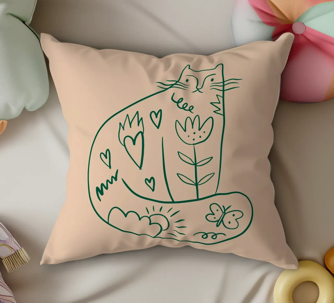 Tiny And Wild No 23 cuscino da treechild
