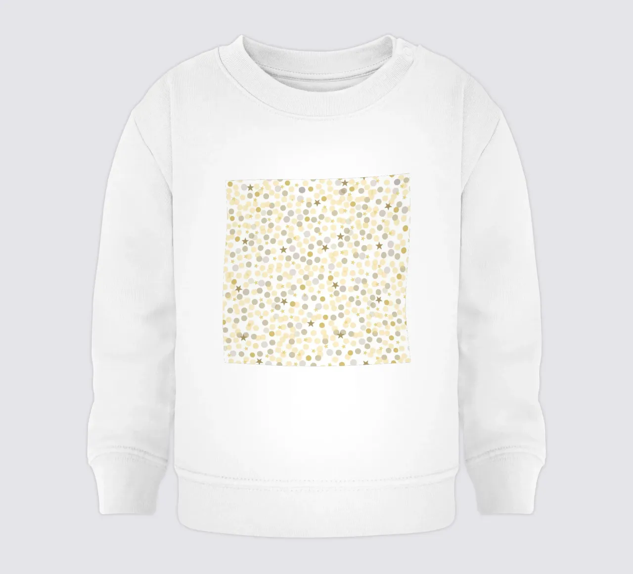 Cerchi e stelle in oro e colori metallici felpa neonato da gulsengunel