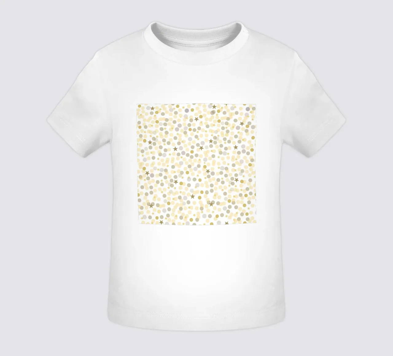 Cerchi e stelle in oro e colori metallici maglietta neonato da gulsengunel
