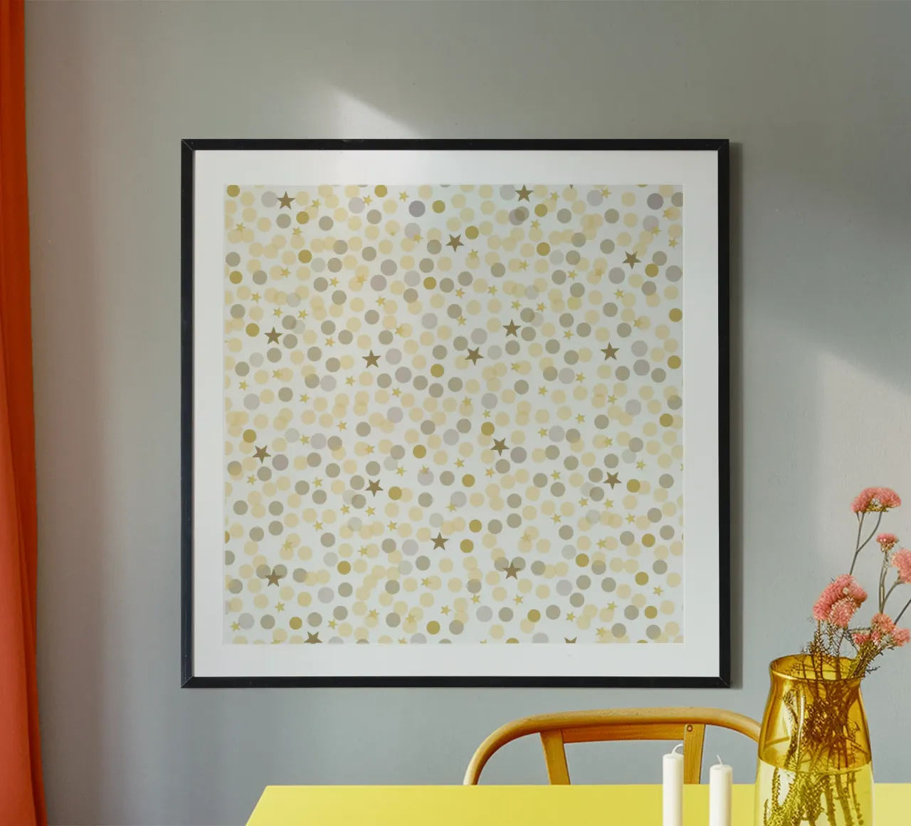 Cerchi e stelle in oro e colori metallici carta hahnemühle da gulsengunel