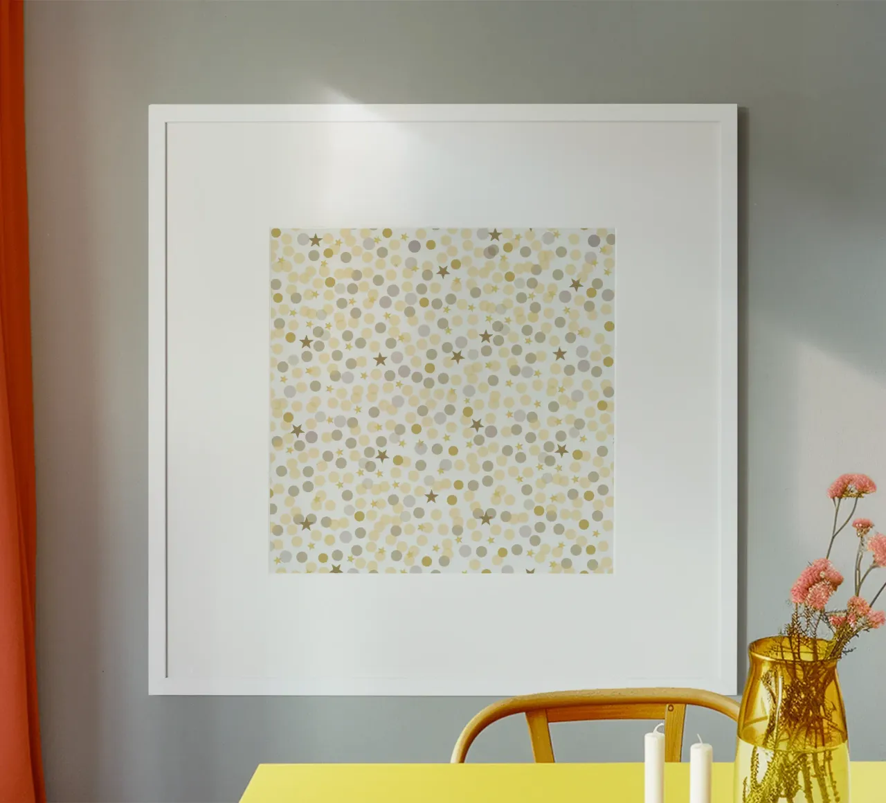 Cerchi e stelle in oro e colori metallici carta hahnemühle da gulsengunel