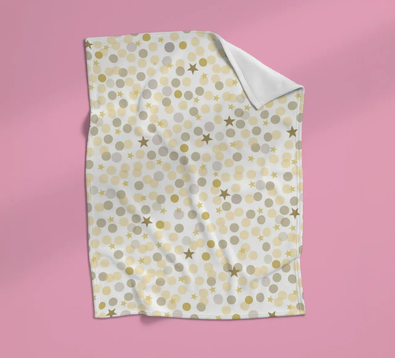 Cerchi e stelle in oro e colori metallici coperta in pile da gulsengunel