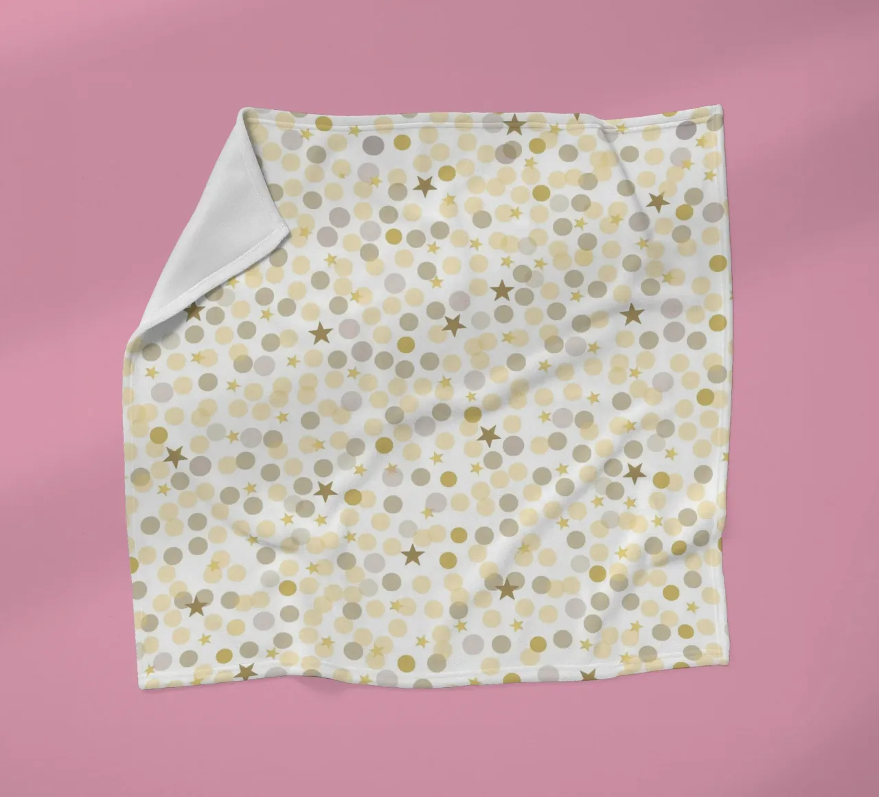 Cerchi e stelle in oro e colori metallici coperta in pile da gulsengunel