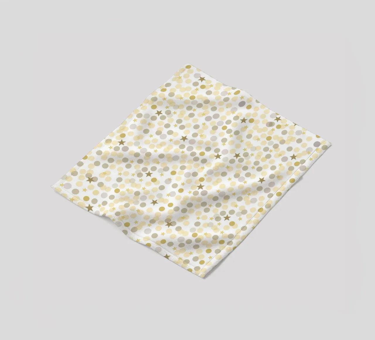 Cerchi e stelle in oro e colori metallici coperta in pile da gulsengunel