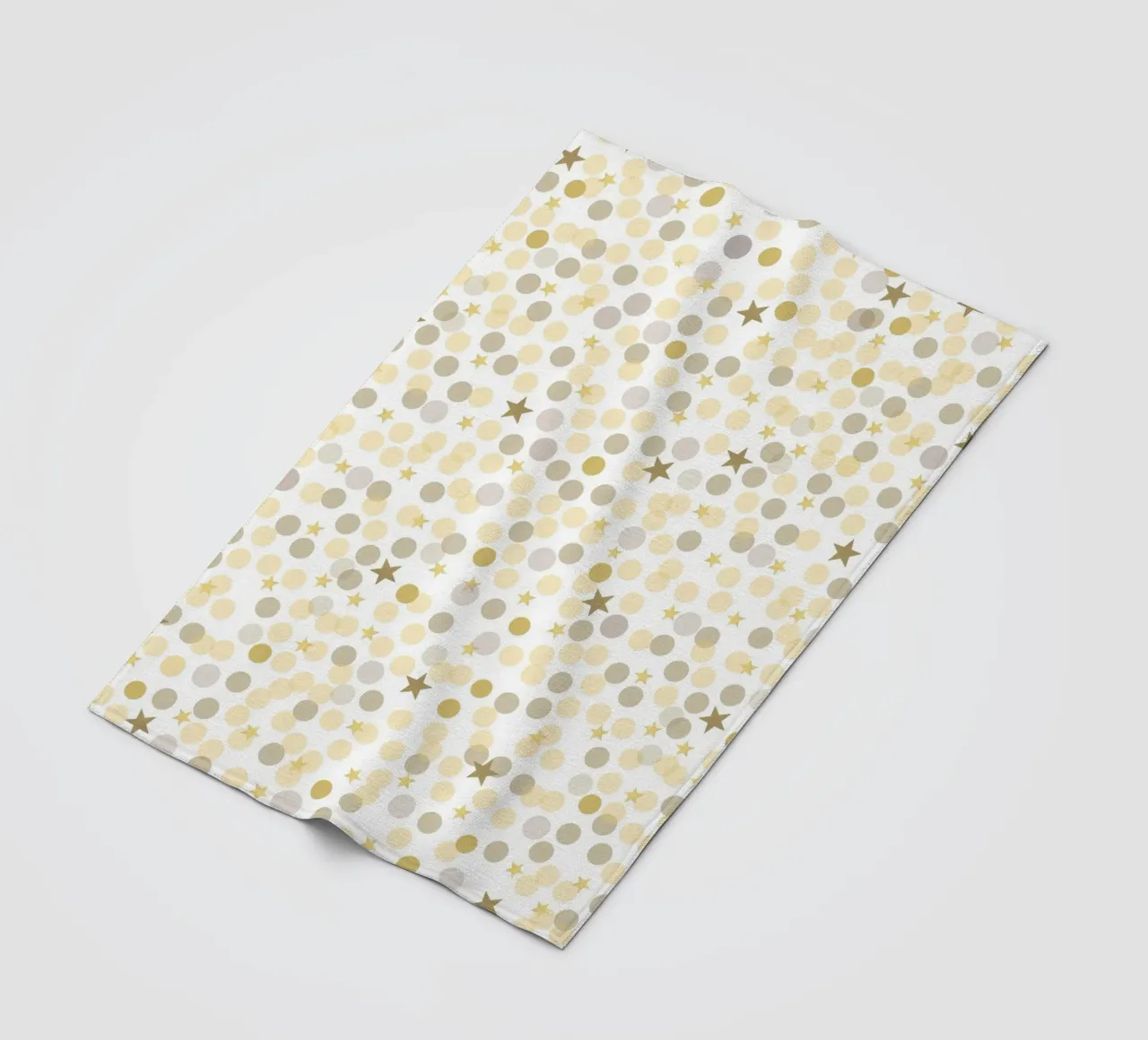 Cerchi e stelle in oro e colori metallici coperta in pile da gulsengunel