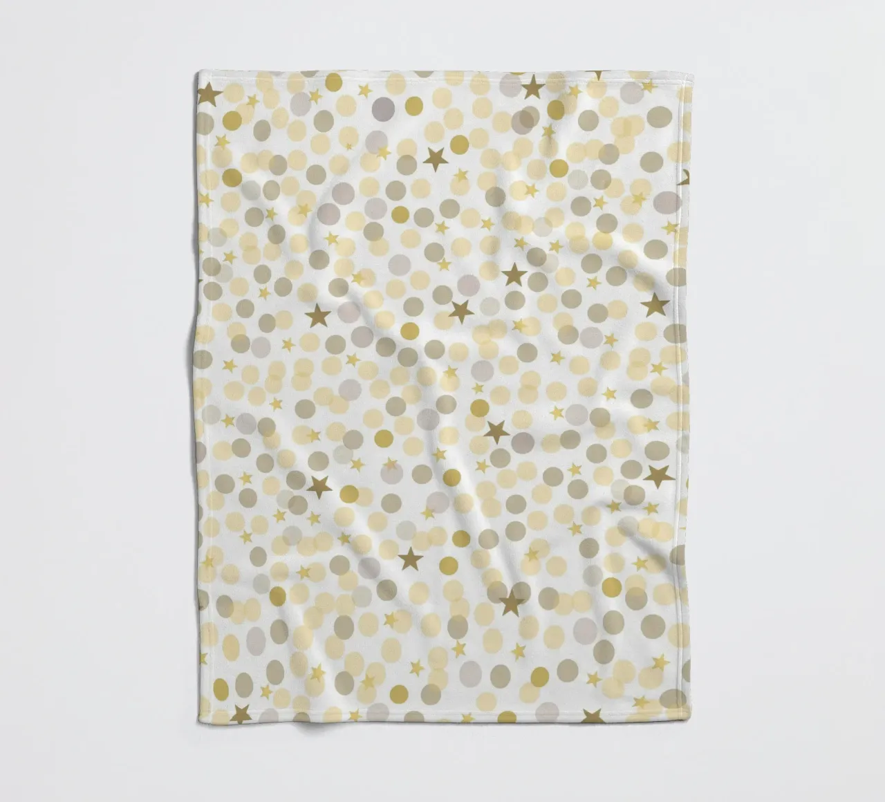 Cerchi e stelle in oro e colori metallici coperta in pile da gulsengunel
