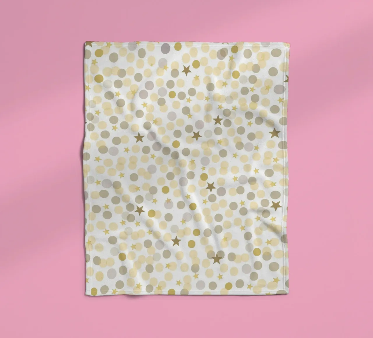 Cerchi e stelle in oro e colori metallici coperta in pile da gulsengunel