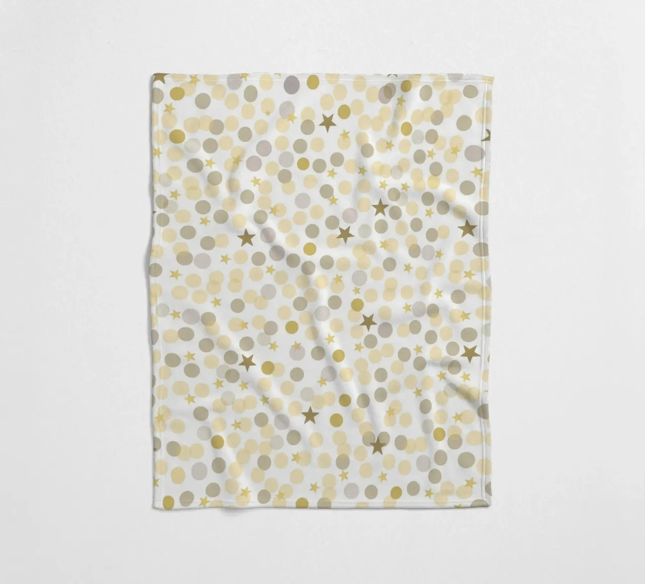 Cerchi e stelle in oro e colori metallici coperta in pile da gulsengunel