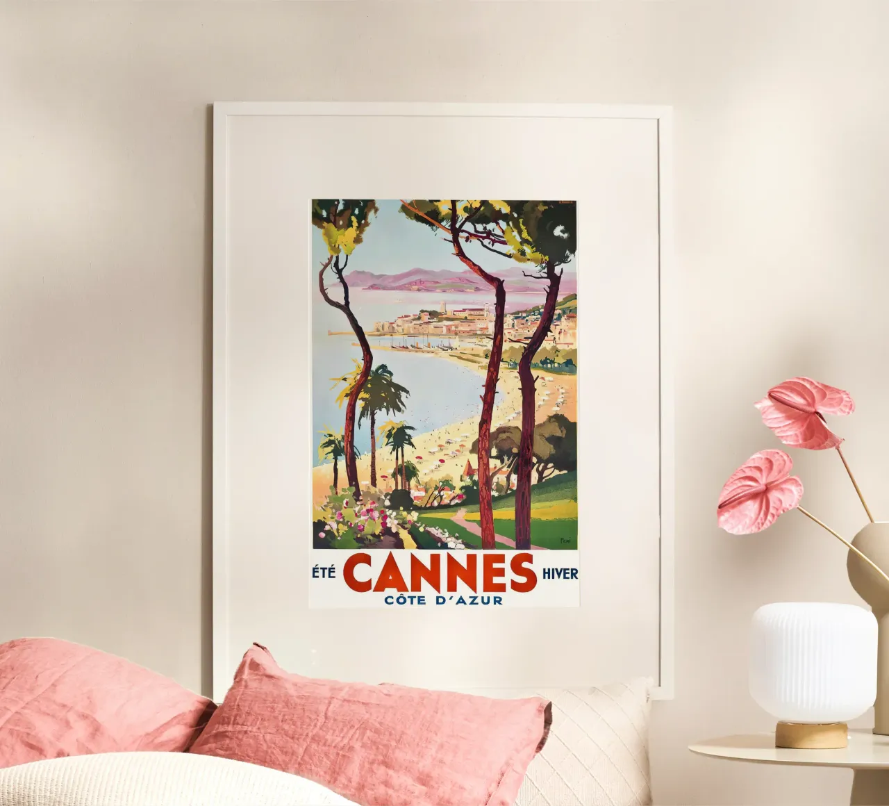 1938 Francia Cannes Costa Azzurra Viaggi poster da MisteryMachine