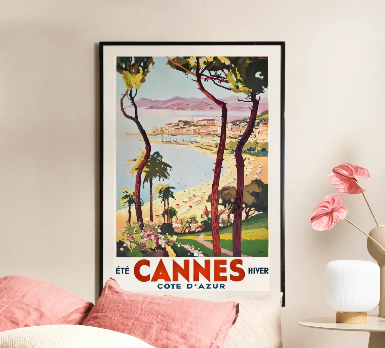 1938 Francia Cannes Costa Azzurra Viaggi poster da MisteryMachine