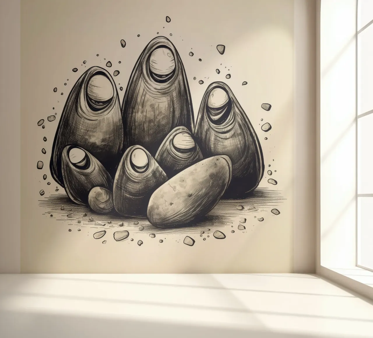 Retro Mussel Gang photo wallpaper by Funny Animals