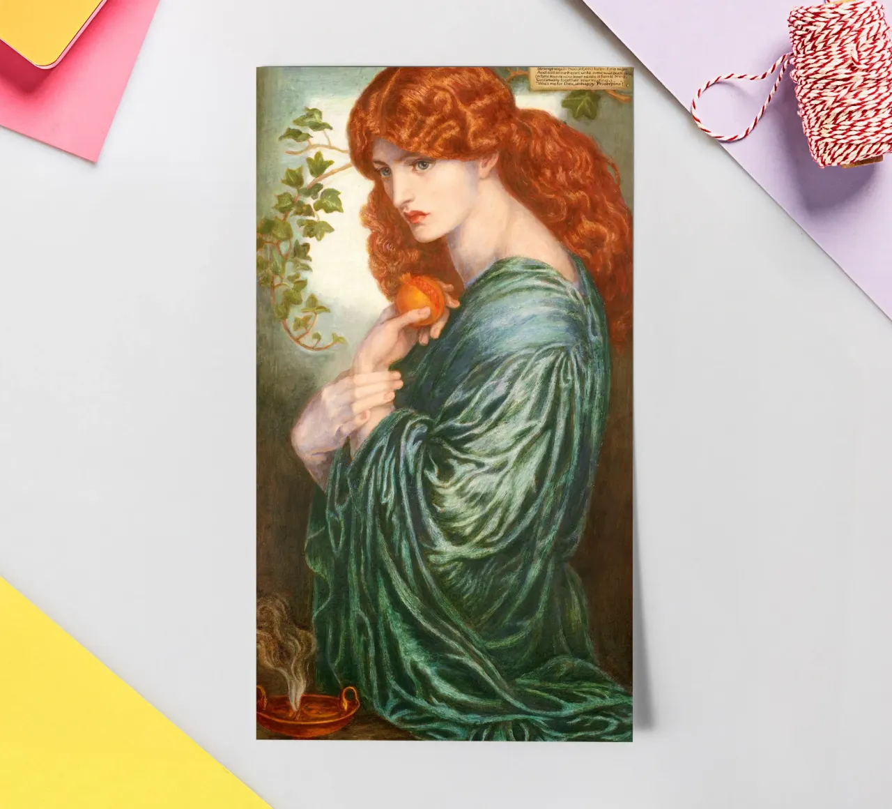 'Proserpine' by Dante Gabriel Rossetti sticker sheet by Art History