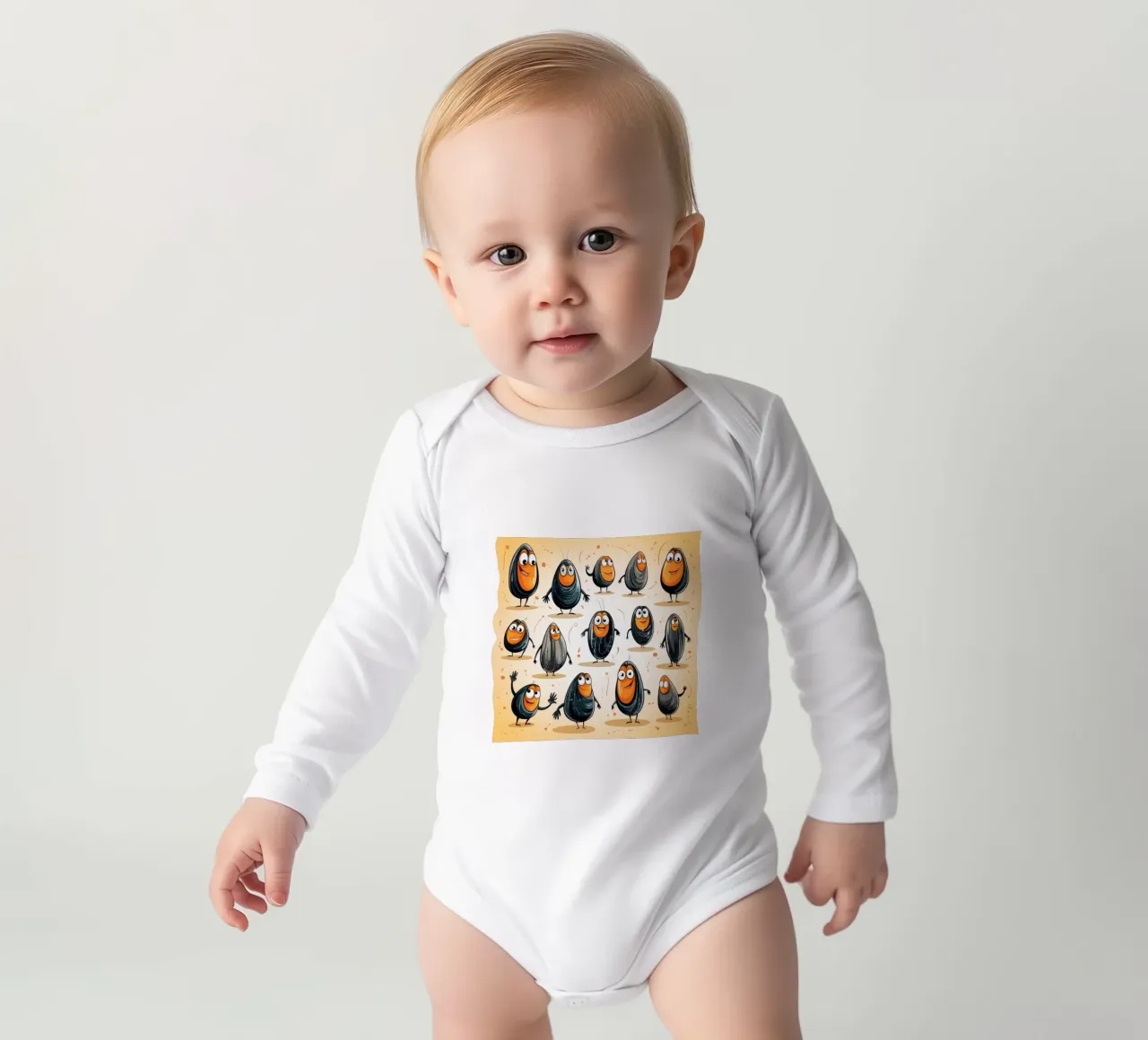 Gang di cozze retrò body neonato maniche lunghe da Funny Animals
