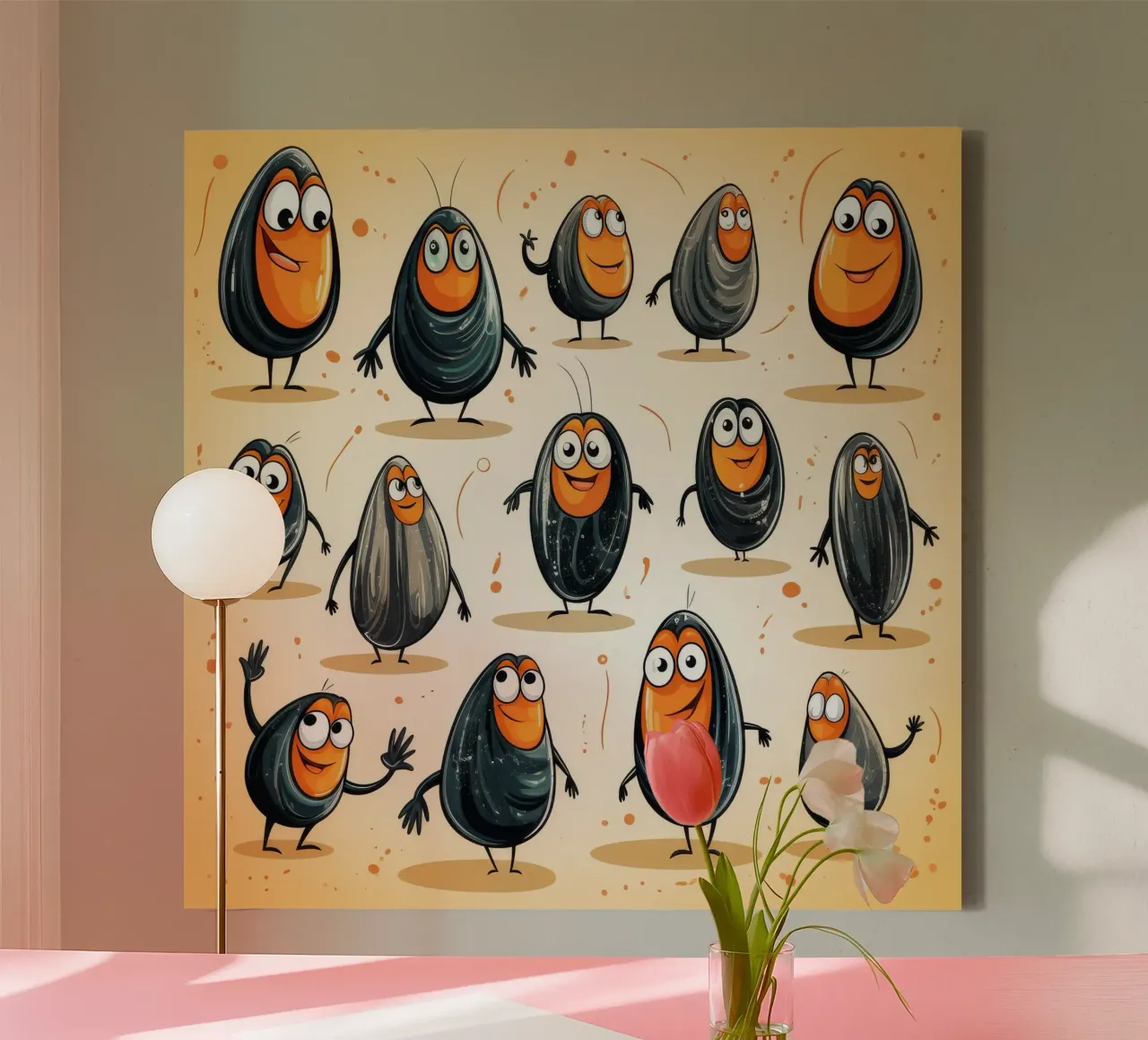 Gang di cozze retrò tela da Funny Animals