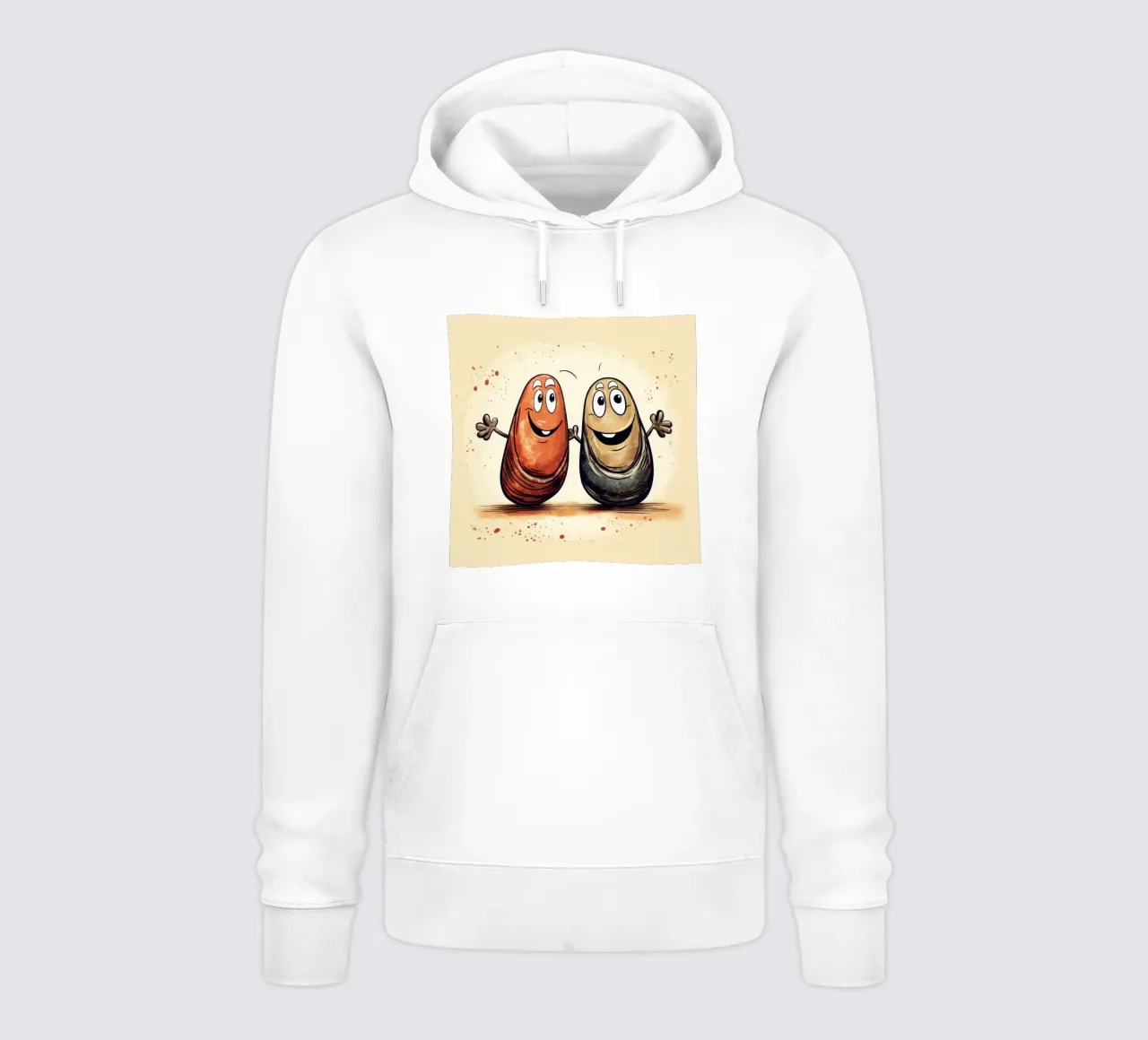 Retro Mussel Duo felpa con cappuccio da Funny Animals