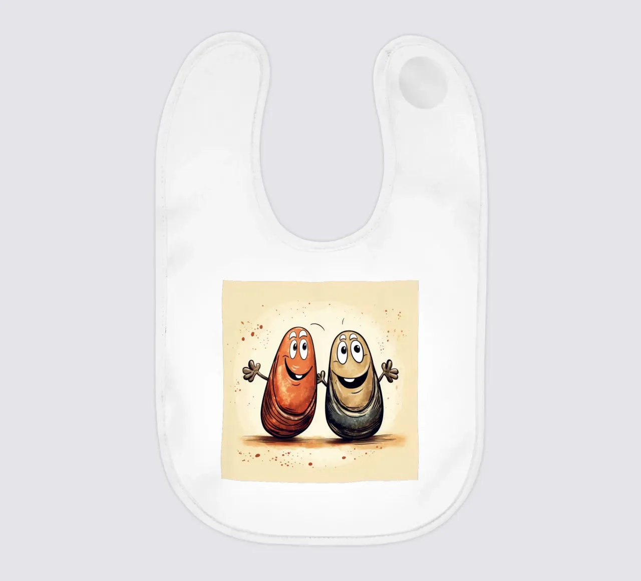 Retro Mussel Duo bavaglino da Funny Animals