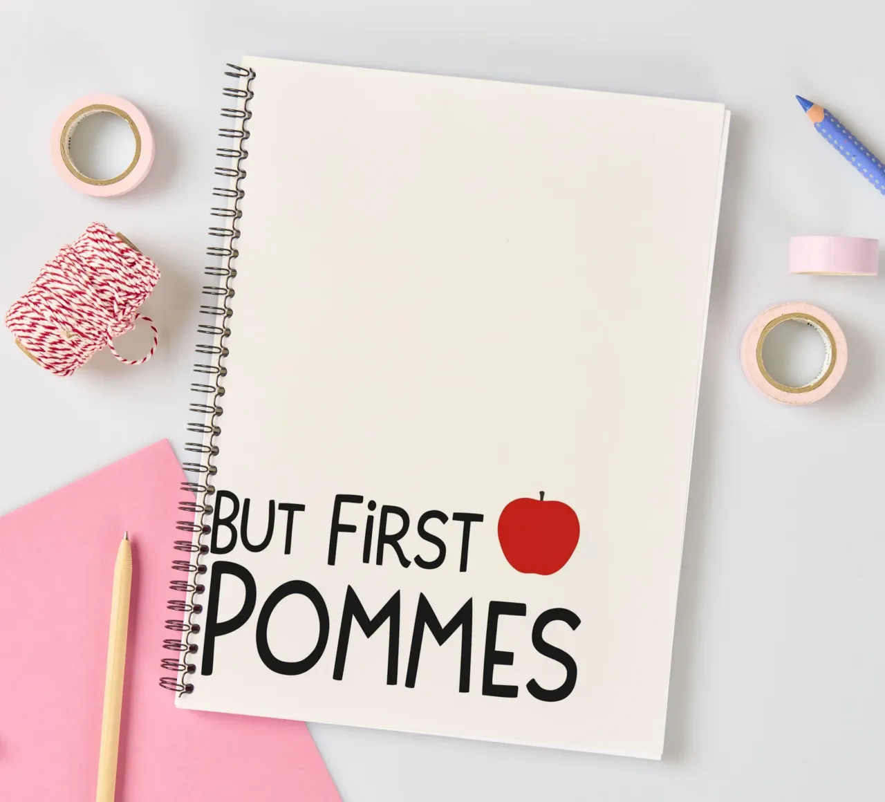 Pommes spiral notebook by Attaboy Dsgn
