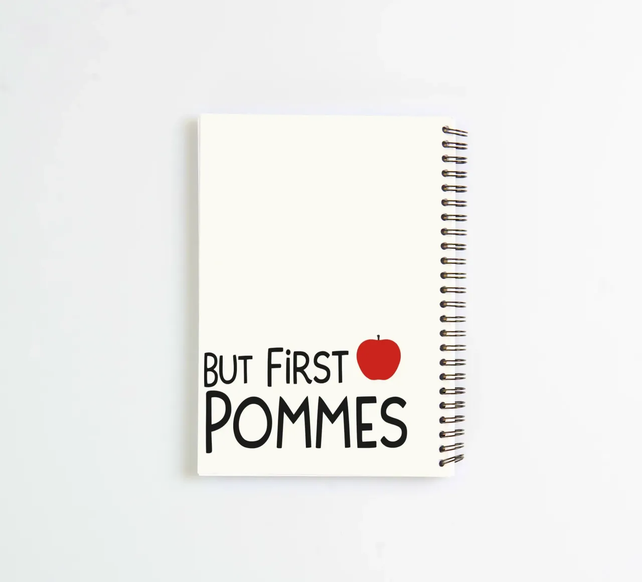 Pommes spiral notebook by Attaboy Dsgn