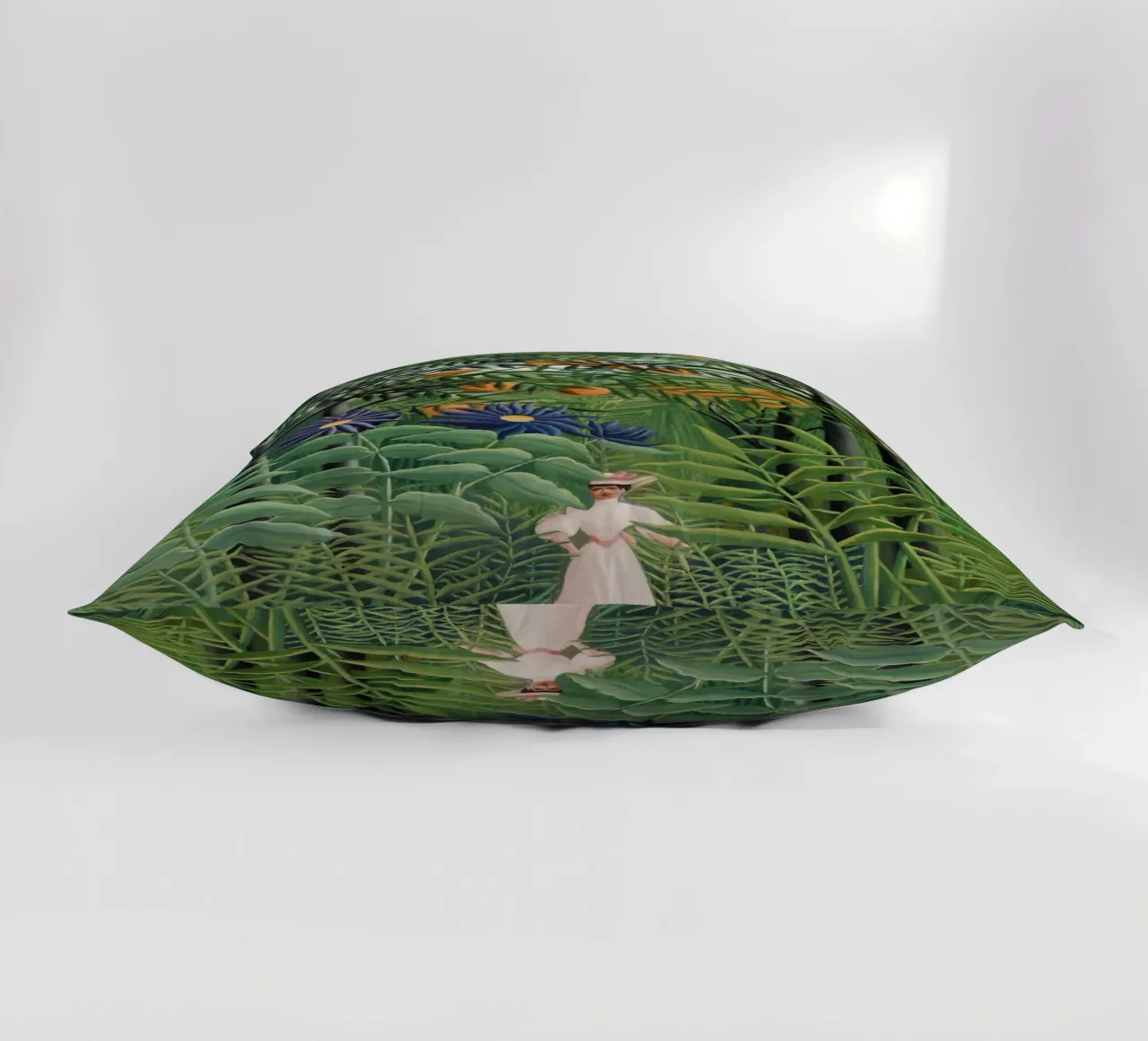 "Donna che cammina in una foresta esotica" di Henri Rousseau cuscino da Classic Art Prints