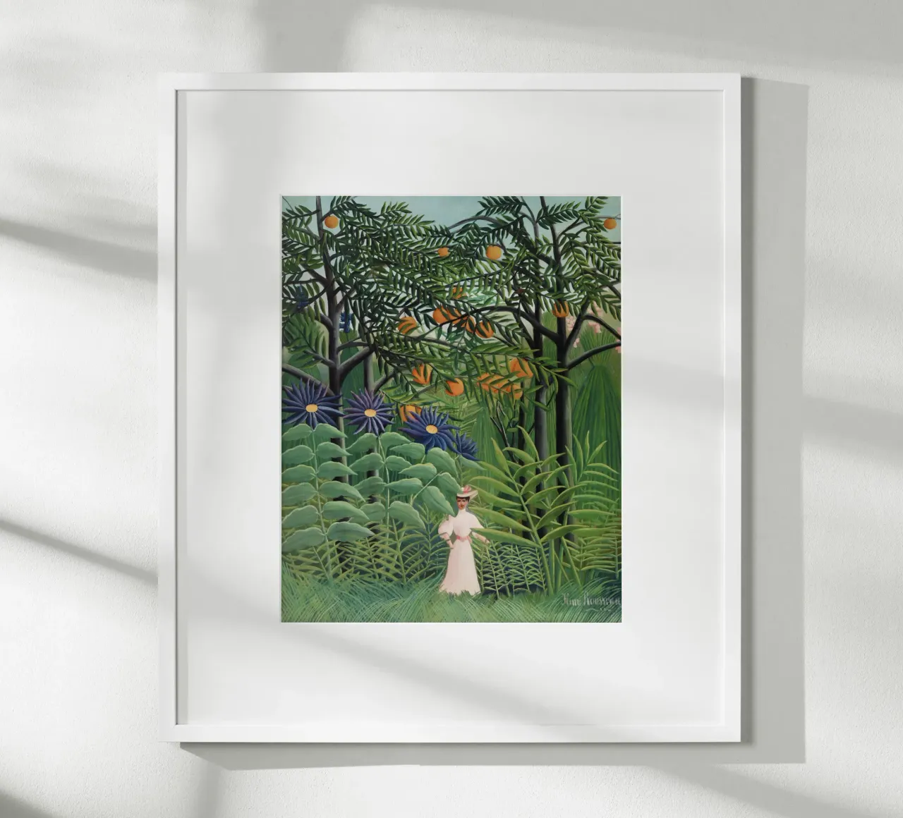 "Donna che cammina in una foresta esotica" di Henri Rousseau carta hahnemühle da Classic Art Prints