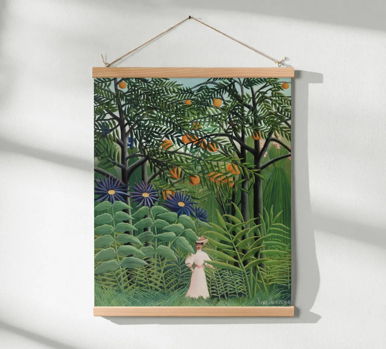 "Donna che cammina in una foresta esotica" di Henri Rousseau carta hahnemühle da Classic Art Prints