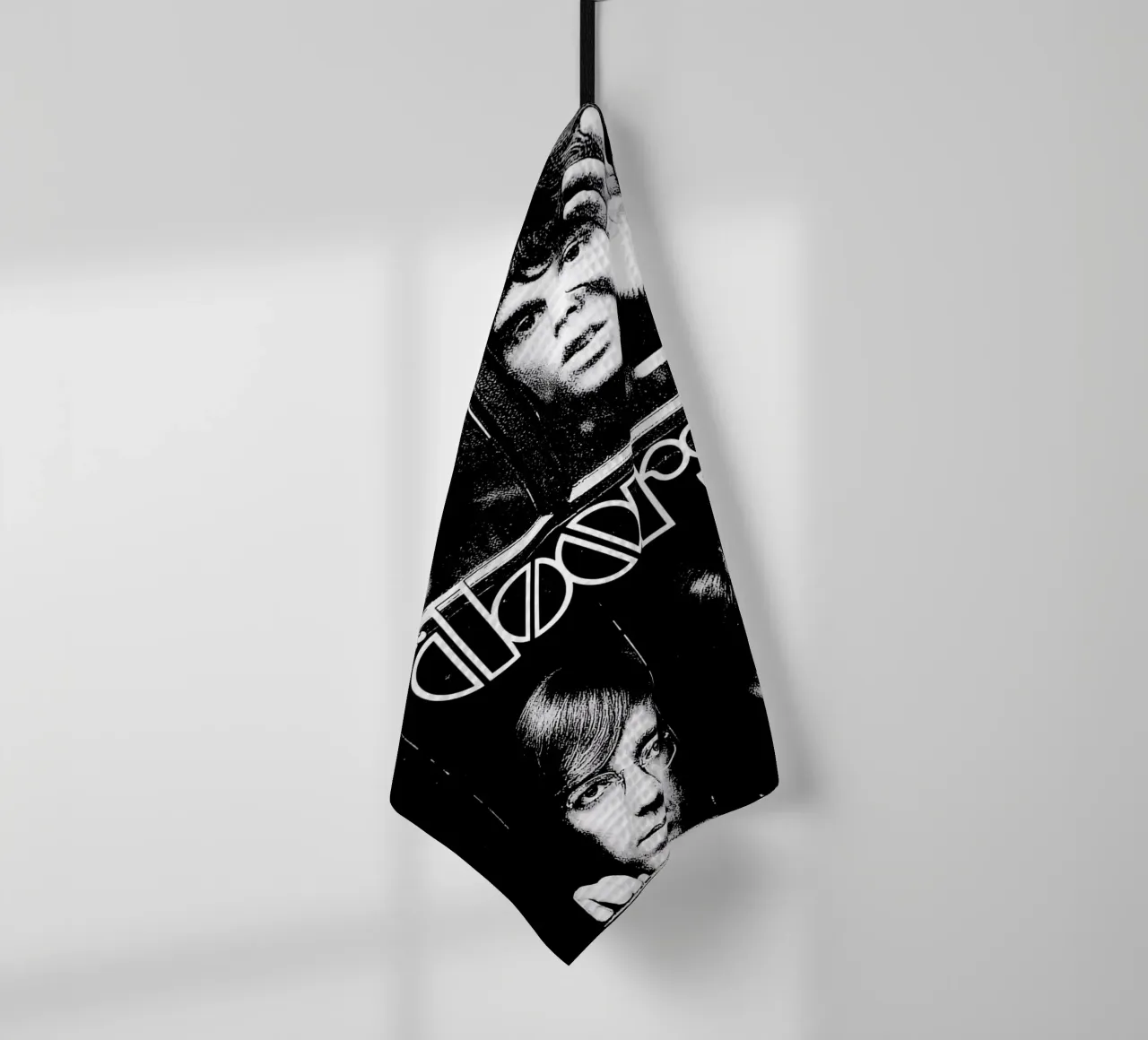 the Doors band music Art tea towel by music soul