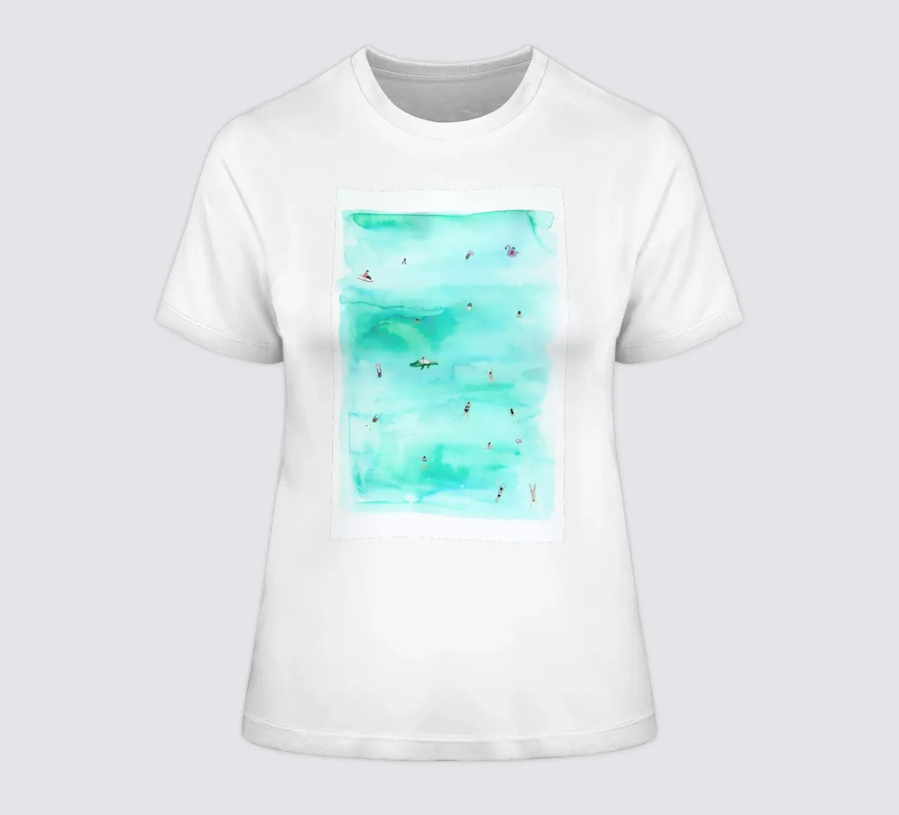 Swimmers women's fitted t-shirt by Isabelle Vandeplassche