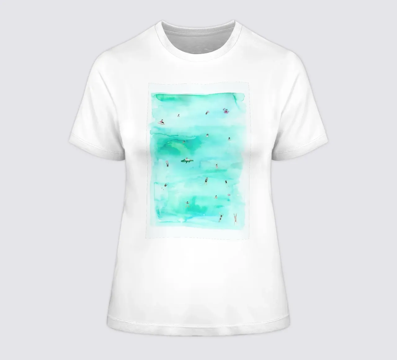 Swimmers women's fitted t-shirt by Isabelle Vandeplassche