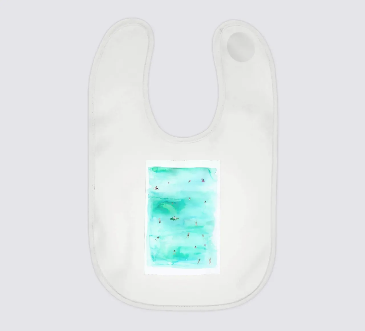 Swimmers baby bib by Isabelle Vandeplassche