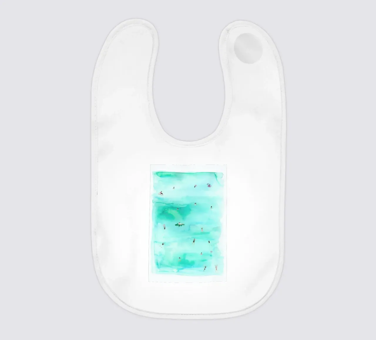 Swimmers baby bib by Isabelle Vandeplassche