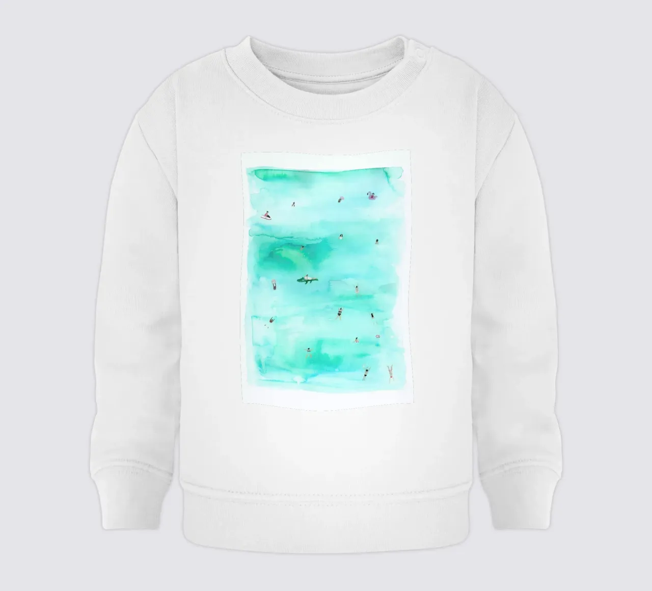 Swimmers baby sweatshirt by Isabelle Vandeplassche