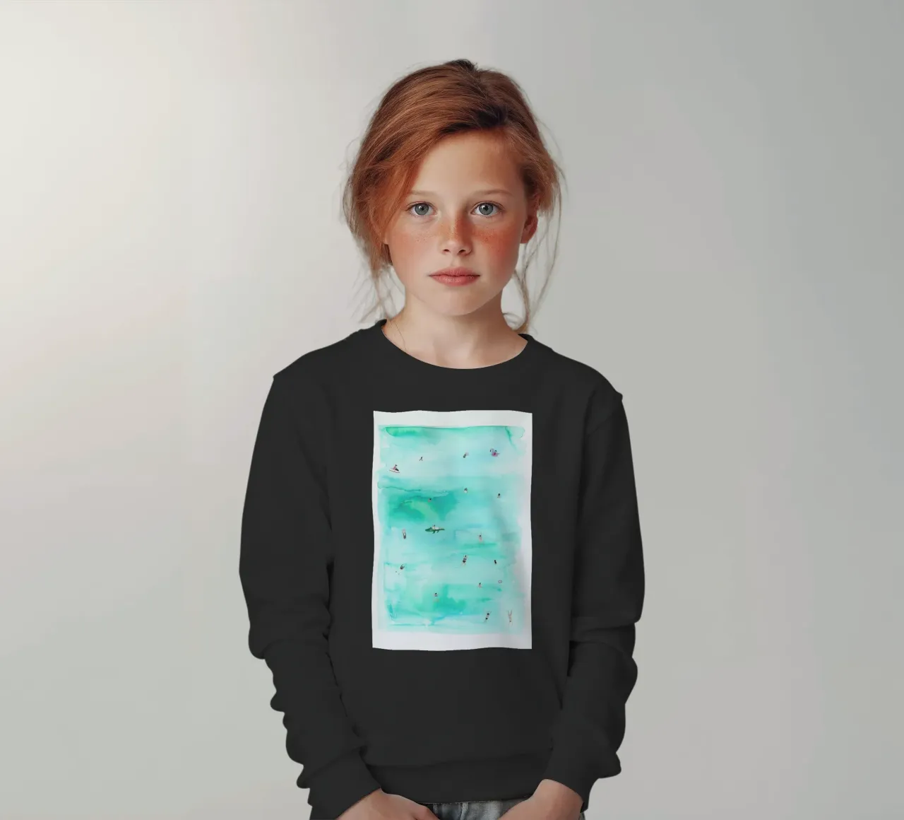 Swimmers kids sweatshirt by Isabelle Vandeplassche
