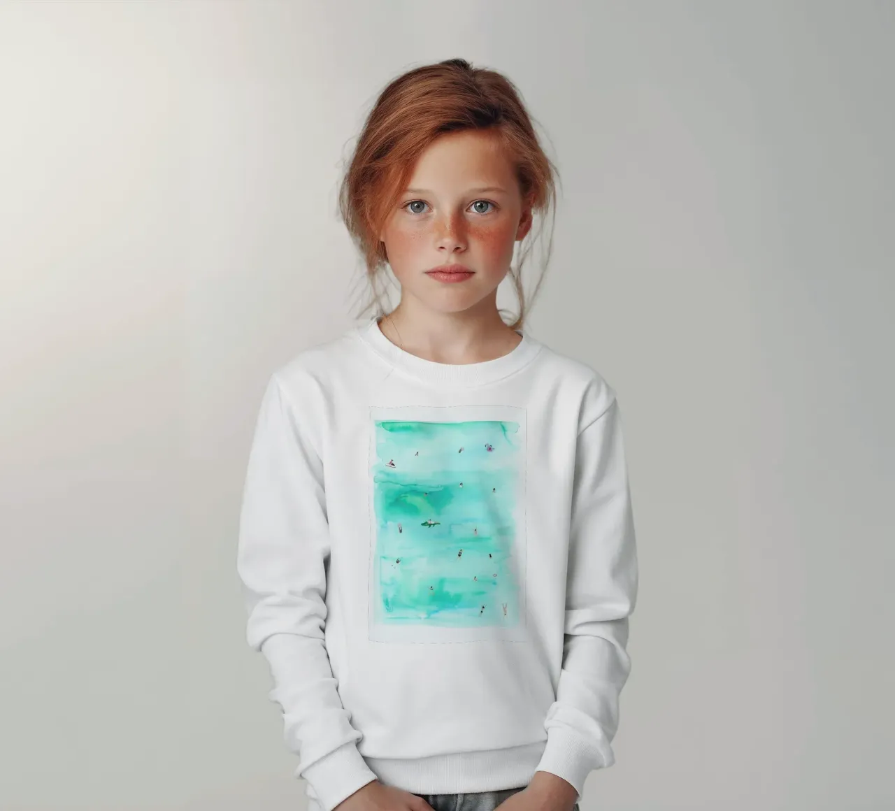 Swimmers kids sweatshirt by Isabelle Vandeplassche