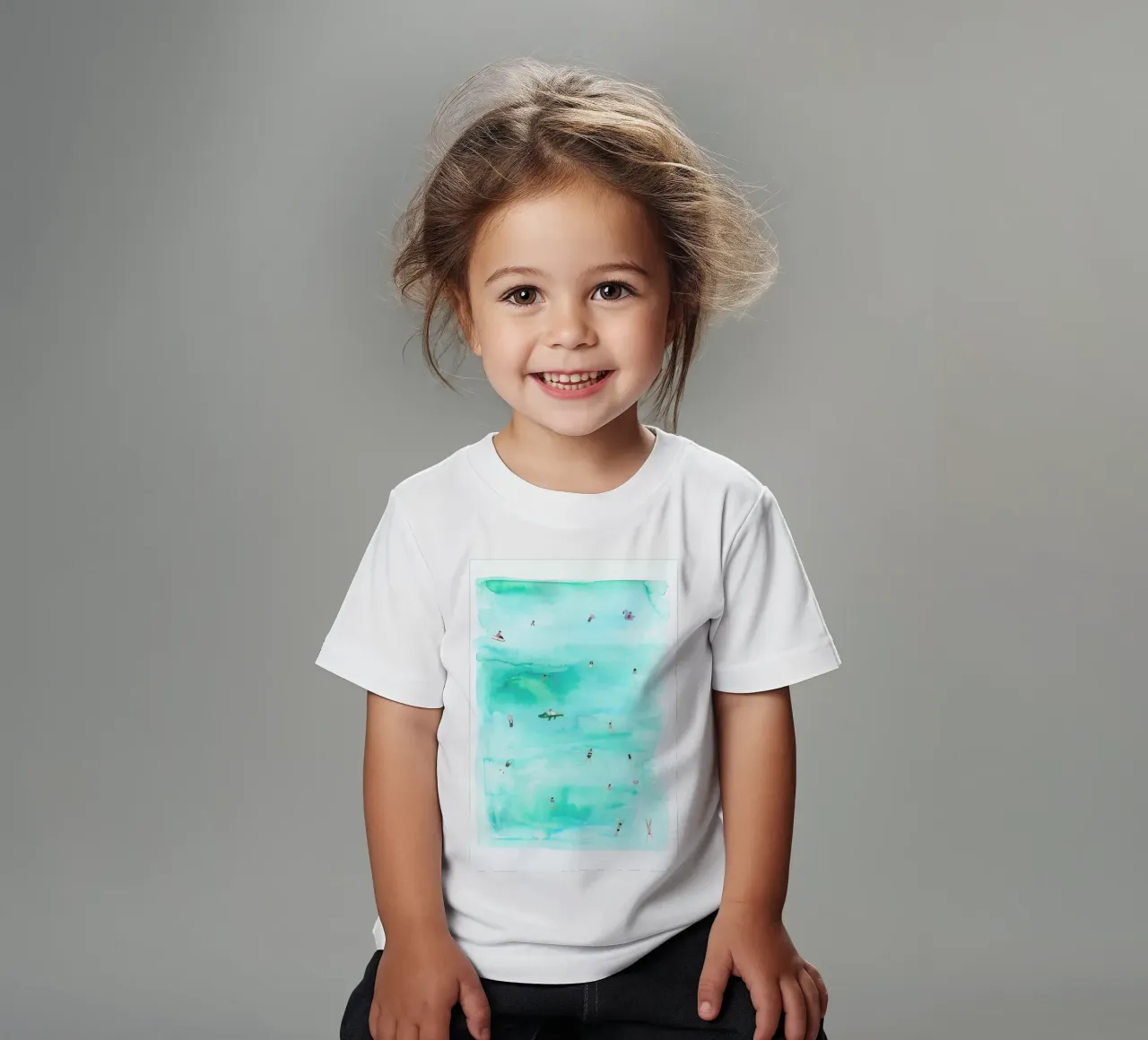 Swimmers kids t-shirt by Isabelle Vandeplassche