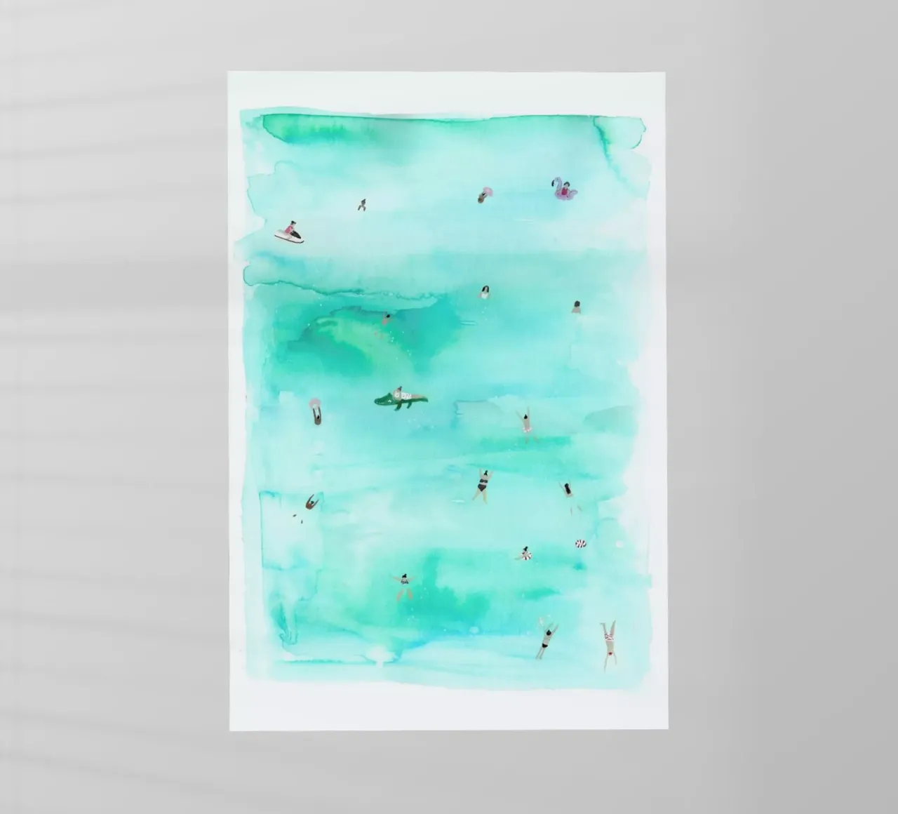 Swimmers backlit film by Isabelle Vandeplassche