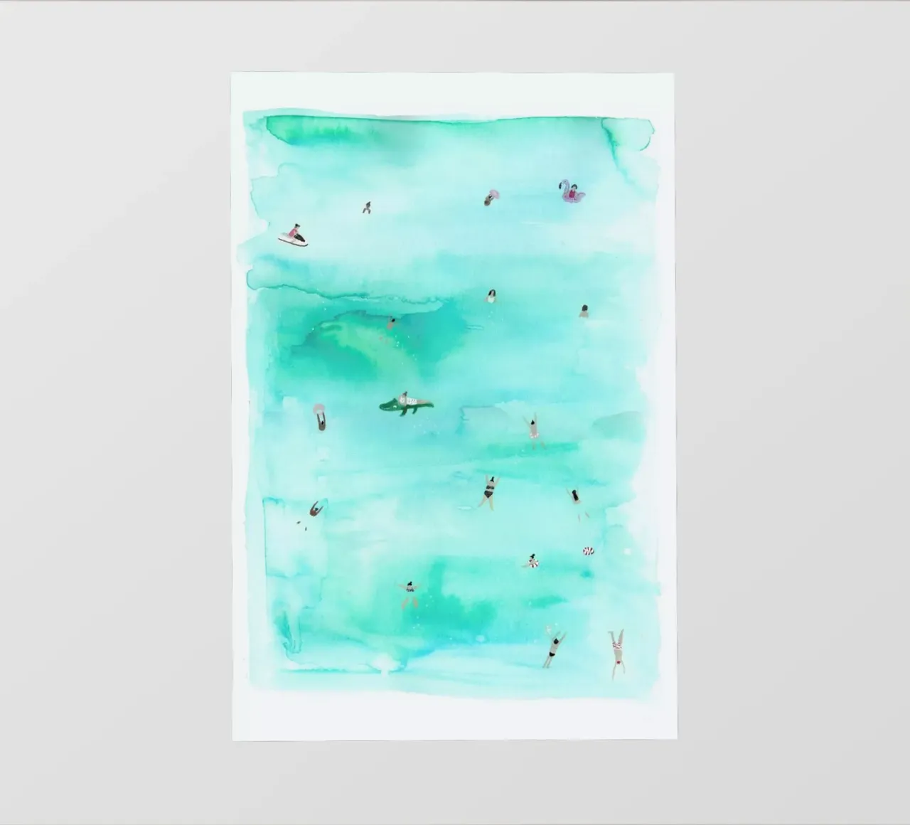 Swimmers backlit film by Isabelle Vandeplassche