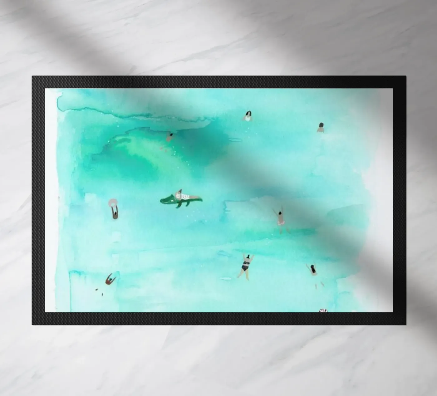 Swimmers doormat by Isabelle Vandeplassche