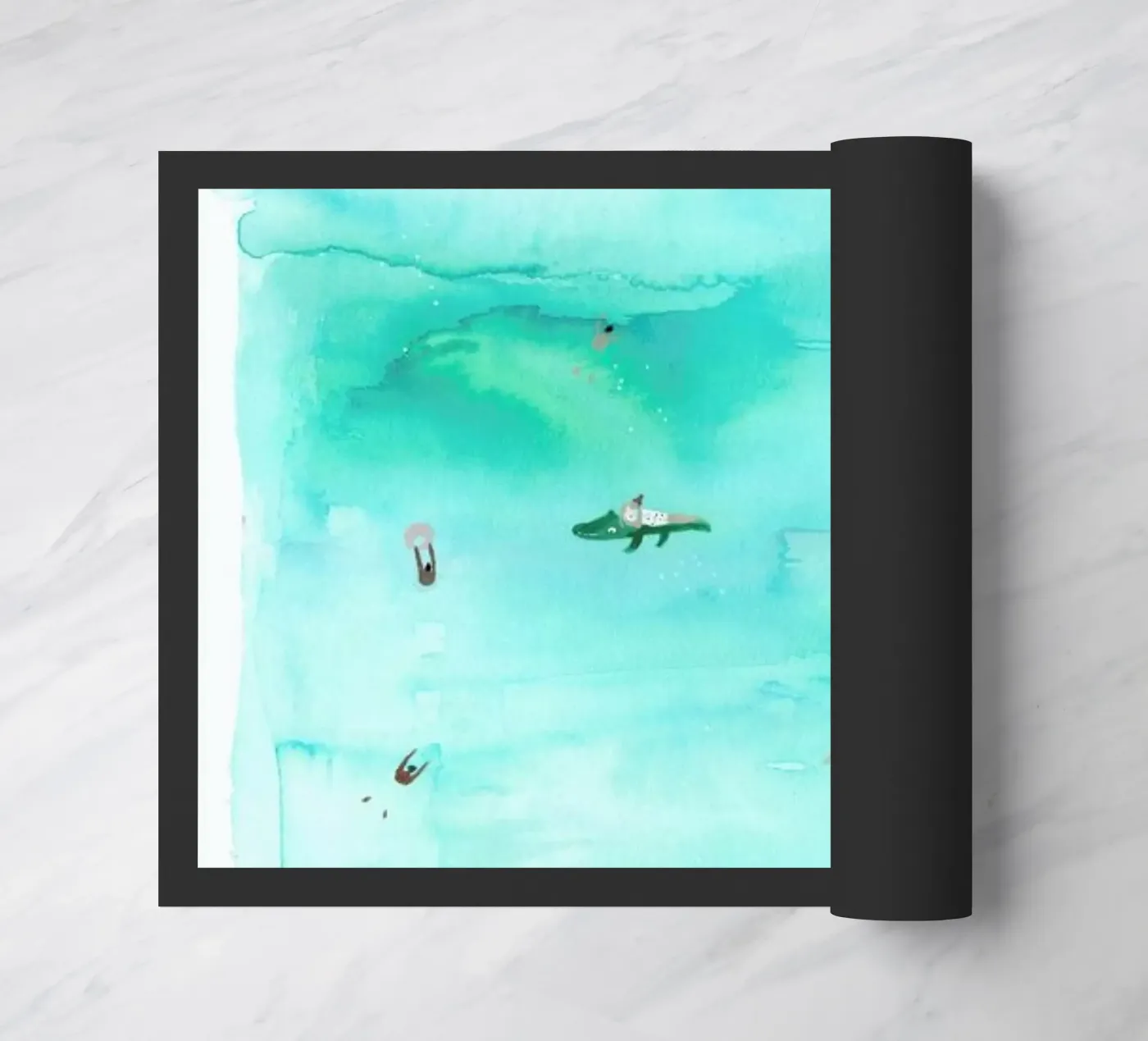 Swimmers doormat by Isabelle Vandeplassche