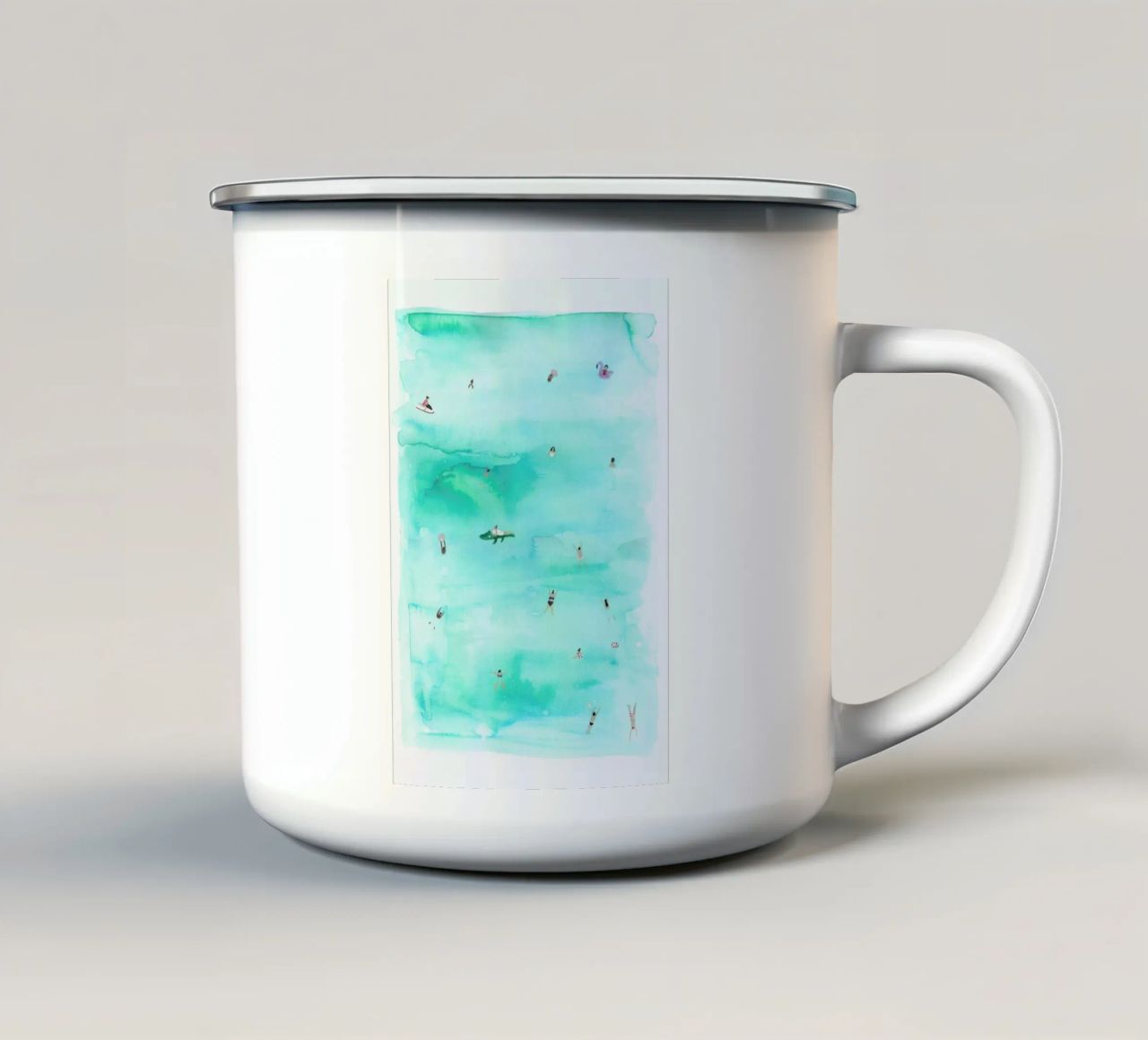 Swimmers tazza in smalto da Isabelle Vandeplassche