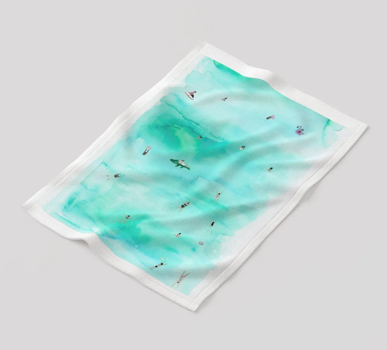 Swimmers fleece blanket by Isabelle Vandeplassche