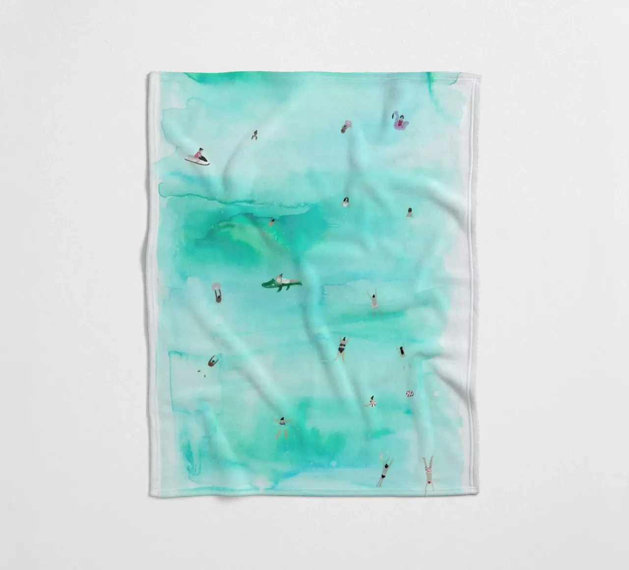 Swimmers fleece blanket by Isabelle Vandeplassche