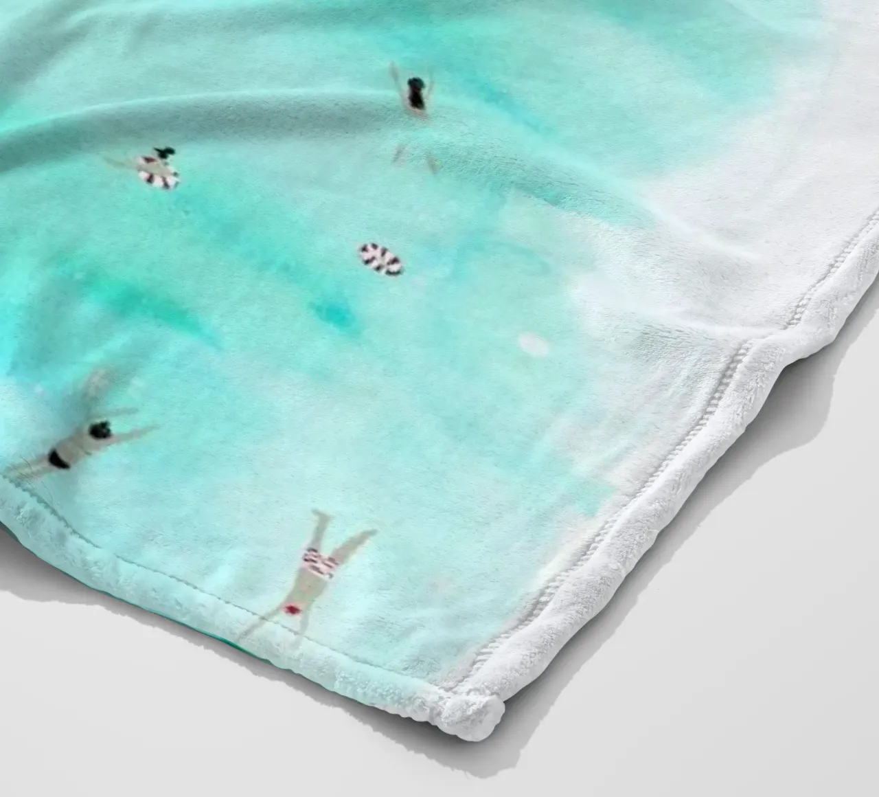 Swimmers fleece blanket by Isabelle Vandeplassche